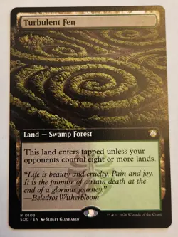 Turbulent Fen (Extended Art) Commander: Secrets of Strixhaven Regular Rare NM+ - Image 1