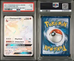 Pokemon TCG Charizard GX 150/147 Burning Shadows Secret Rare PSA 1 2017 - Image 3