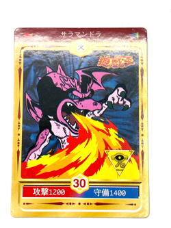 1998 TOEI Yugioh Marusho Duelist Sticker No.30 salamandra Vintage - Image 3