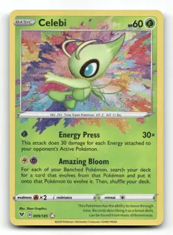 Celebi 009/185 - Vivid Voltage Amazing Rare - Pokemon Card NM/M - Image 1