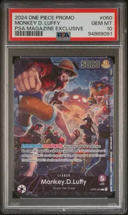 Monkey.D.Luffy (PSA Magazine) OP05-060 One Piece Promotion Cards Foil - Image 1