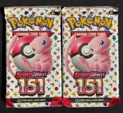 Pokemon TCG S&V 151 English Booster Pack Lot (2) Factory Sealed Fresh 20-Cards - Image 1