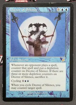 MTG Decree of Silence- WRITTEN ON -Scourge Magic the Gathering Card #032 - Image 1