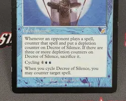 MTG Decree of Silence- WRITTEN ON -Scourge Magic the Gathering Card #032 - Image 4