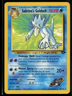 2000 Gym - Challenge Sabrina’s Golduck #30 Non Holo Rare Pokemon Card - Image 1