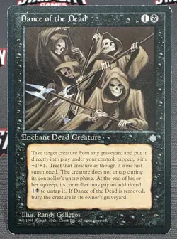 MTG Dance of the Dead- DAMAGED -Ice Age Magic the Gathering Card #118 - Image 1