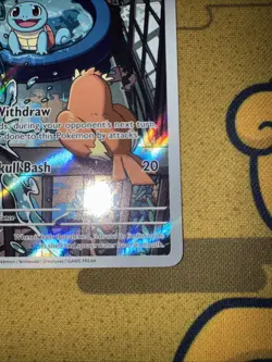 Pokemon TCG Squirtle Stellar Crown Illustration Card 148/142 Near Mint Condition - Image 2