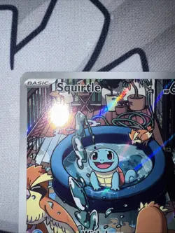Pokemon TCG Squirtle Stellar Crown Illustration Card 148/142 Near Mint Condition - Image 4