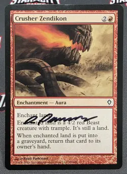 MTG Crusher Zendikon- Signed -Worldwake Magic the Gathering Card #078 - Image 1