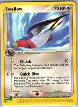Swellow 45/97 Non Holo Dragon - Pokemon Card - NM - Image 1
