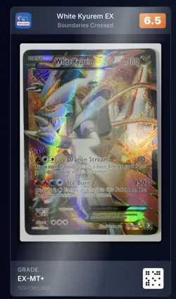 Pokemon TCG White Kyurem EX Full Art Holo Card Boundaries Crossed 146/149 - Image 1
