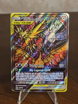 Pokemon Moltres & Zapdos & Articuno GX SM210 TAG TEAM Full Art Promo Holo Card - Image 1