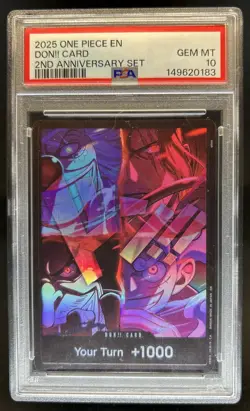 2025 One Piece EN Don!! Card 2nd Anniversary PSA 10 GEM MINT Gem Mint - Image 1