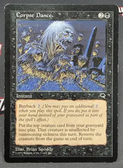 MTG Corpse Dance- DAMAGED -Tempest Magic the Gathering Card #116 - Image 1
