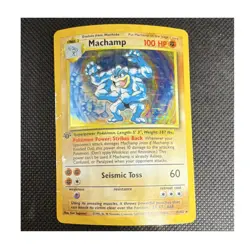 Machamp Pokemon Card 008/102 Deck Exclusives 1st Edition HP *Creased & Curved* - Image 1