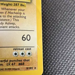 Machamp Pokemon Card 008/102 Deck Exclusives 1st Edition HP *Creased & Curved* - Image 4