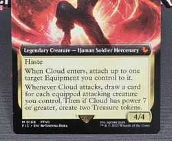 MTG Cloud, Ex-SOLDIER- DAMAGED -FINAL FANTASY Commander Magic Card #168 - Image 4