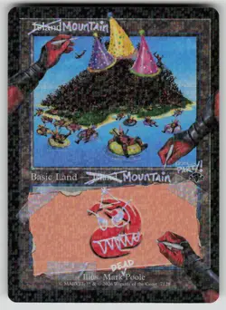 Mountain (7128) (Pool Party Foil) Holo Rare Secret Lair Drop Series 7128 MTG NM - Image 1