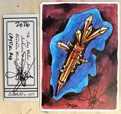 MTG ARTIST PROOF Revised Crystal Rod AP Sketch Art Amy WEBER Magic - Image 1