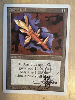 MTG ARTIST PROOF Revised Crystal Rod AP Sketch Art Amy WEBER Magic - Image 2