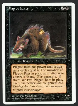 ***Plague Rats*** MTG Alternate 4th Edition Magic Kid Icarus - Image 1