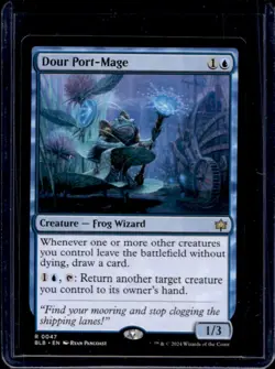 2024 Magic MTG Bloomburrow Dour Port-Mage Foil #47 - Image 1