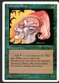 ***Llanowar Elves*** MTG Alternate 4th Edition Magic Kid Icarus - Image 1