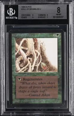 1993 MAGIC: THE GATHERING ALPHA WALL OF BRAMBLES U BGS 8 - Image 1