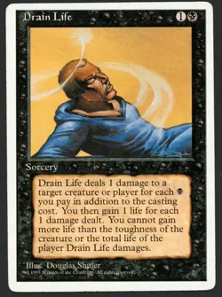 ***Drain Life*** MTG Alternate 4th Edition Magic Kid Icarus - Image 1