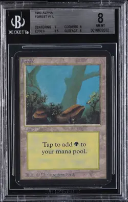 1993 MAGIC THE GATHERING ALPHA V1 L FOREST BGS 8 - Image 1
