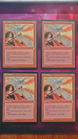 Pyroblast (x4) Playset. MTG, Ice Age, LP (Lightly Played) - Image 1