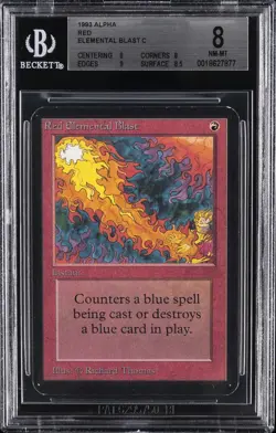 1993 MAGIC THE GATHERING ALPHA RED ELEMENTAL BLAST C BGS 8 - Image 1