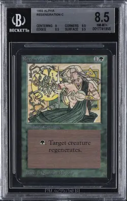 1993 MAGIC THE GATHERING ALPHA C REGENERATION BGS 8.5 - Image 1
