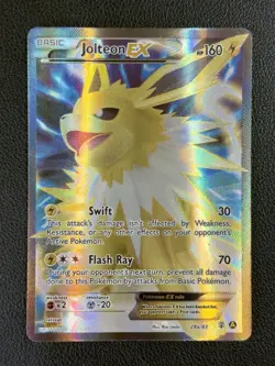 2017 Pokemon TCG XY Generations JOLTEON EX Full Art 28a/83 Ultra Rare Holo NM - Image 1