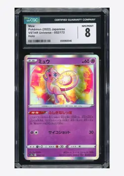 Pokemon CGC 8 Mew Holo 2022 052/172 S12a Japanese - Image 1