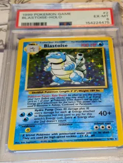1999 Pokemon Base Set Blastoise Holo #2 PSA 6 EX-MT - One Owner Since Childhood - Image 5