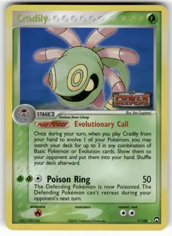 Cradily 7/108 Rare Power Keepers Stamped Pokemon Reverse Holo Near Mint - Image 1