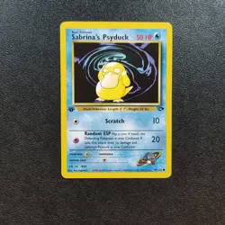 Sabrina's Psyduck 99/132 Gym Challenge 1st Ed. Common Pokemon Card WOTC 2000 LP - Image 1