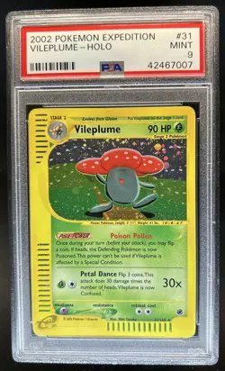 2002 Pokemon Expedition Vileplume Holo #31/165 PSA 9 - Image 1