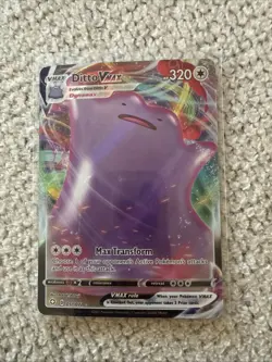 Pokemon TCG Ditto VMAX Shining Fates Holo Ultra Rare Card 051/072 - Image 1