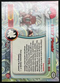 2000 Topps Chrome Pokemon Cards - Series 2 - Pinsir #127 NM - Image 2