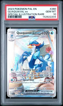 2023 POKEMON PAL EN-PALDEA EVOLVED SPECIAL ILLUSTRATION RARE QUAQUAVAL EX PSA 10 - Image 1