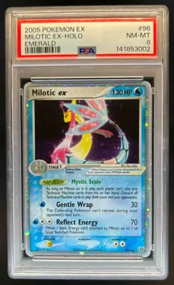 2005 Pokemon EX Emerald Milotic Holo #96/106 PSA 8 - Image 1