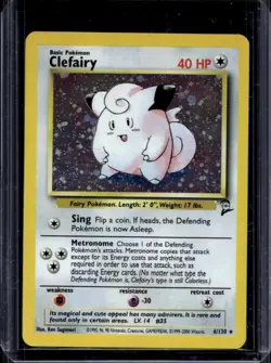 2000 Pokemon 2 Clefairy Holo #6/130 - Image 1