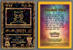 Ancient Mew Pokemon New Movie Promo Double Holo Foil Rare 1999-2000 Card - Image 1