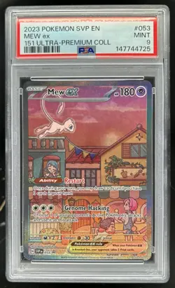 2023-25 Pokemon SV Black Star Promos Mew ex #053 PSA 9 - Image 1