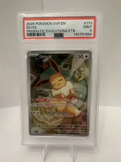 Pokemon Eevee TCG Prismatic Evolutions ETB Promo SVP-173 PSA 9 - Image 1