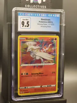 RESHIRAM Amazing Rare #17 Pokemon TCG 2021 Shining Fates CGC 9.5 GEM MINT - Image 1