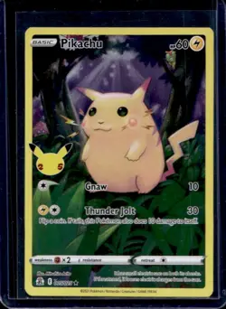 2021 Pokemon SWSH Celebrations Pikachu Holo #005/025 - Image 1