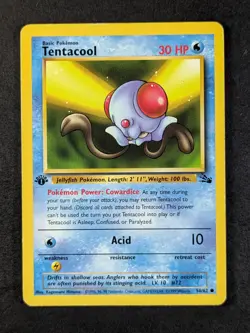 1999 Pokemon TENTACOOL #56/62 Fossil 1st Edition Unlimited Common English - Image 1